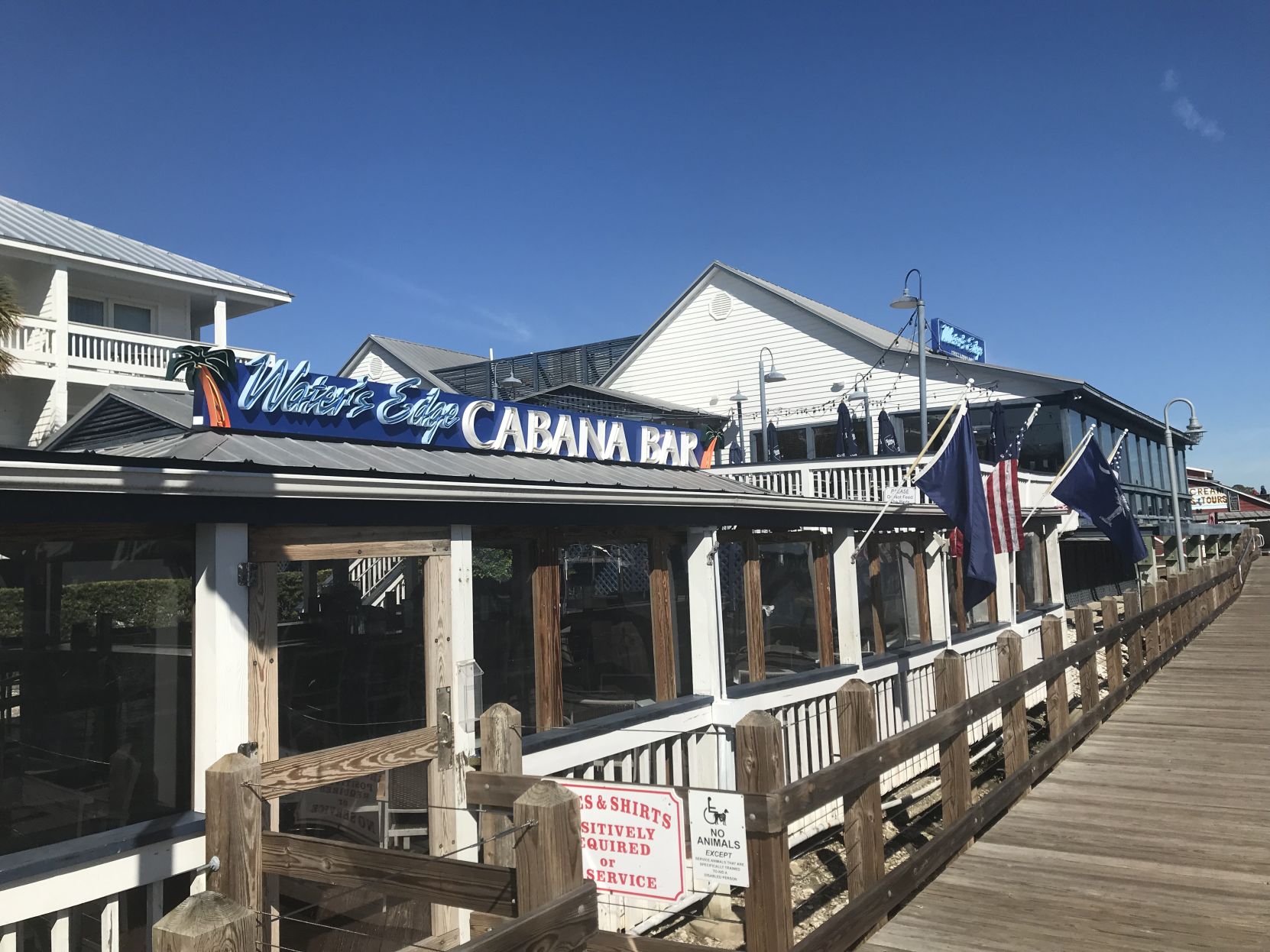 Water's Edge restaurant and bar on Shem Creek